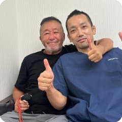 鍼施術後に笑顔を取り戻した患者さん 2