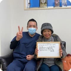 鍼施術後に笑顔を取り戻した患者さん 4