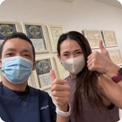 鍼施術後に笑顔を取り戻した患者さん 5